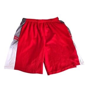 American Legend Outfitters Mens Pull On Athletic Gym Shorts Size 2XL Pockets Red
